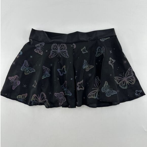 iHeartRaves Women's Black Lucid Flight Rainbow Reflective Skirt Size M - Picture 7 of 11